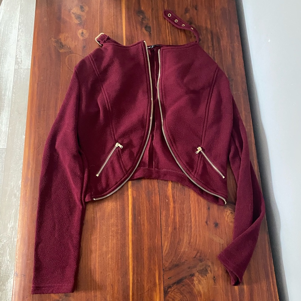 Moto crop coat